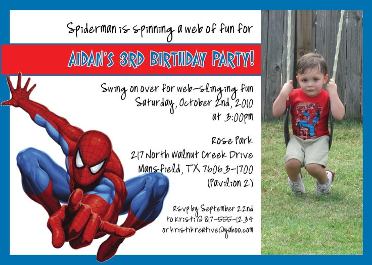 Spiderman Birthday Invitations Ideas Bagvania