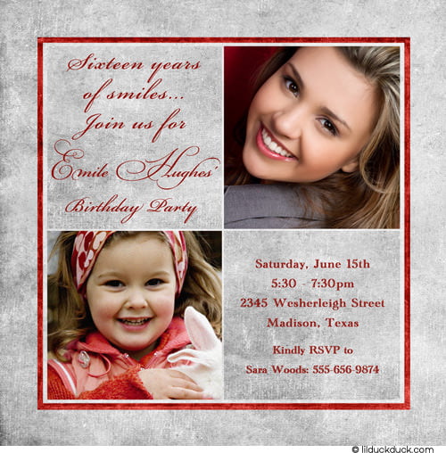 Sweet 16 Birthday Invitations Ideas Templates – Bagvania FREE Printable Invitation Template