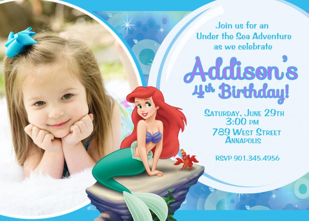 theme mermaid ideas birthday Bagvania Invitations Mermaid Ideas FREE â€“ Birthday