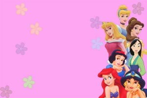 Pink Template Disney Princess 