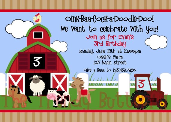 Barnyard Birthday Invitations | FREE Printable Birthday Invitation Templates  - Bagvania