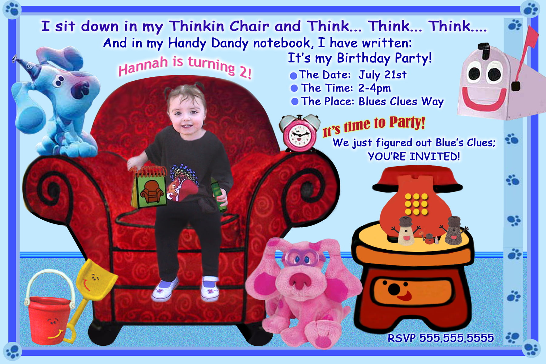 Blues Clues Birthday Invitation Template