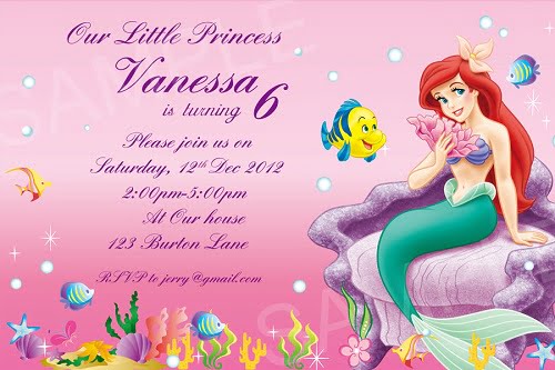 Disney Princess Ariel Birthday Invitations FREE Printable Birthday disney-princess-ariel-birthday-invitations-free-printable-birthday