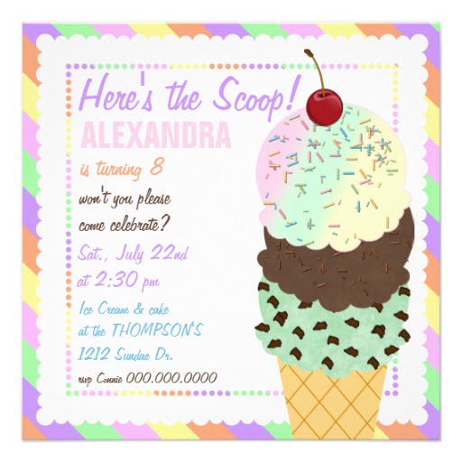 Ice Cream Birthday Invitations Free Printable Birthday Invitation Templates Bagvania