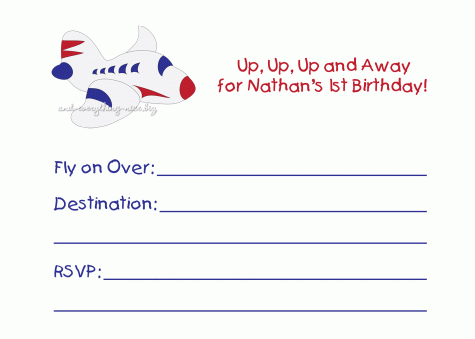 airplane birthday invitations free printable