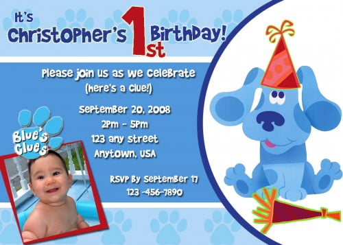 Blues Clues Birthday Invitations Free Printable Birthday Invitation Templates Bagvania