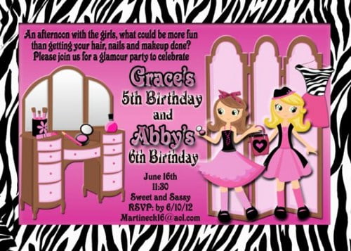 diva birthday invitations wording