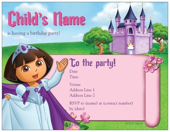 Dora The Explorer Birthday Invitations Free Printable FREE Printable 