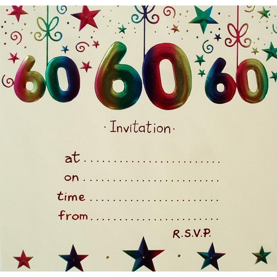 Free Printable 60th Birthday Invitations Free Printable Birthday Invitation Templates Bagvania