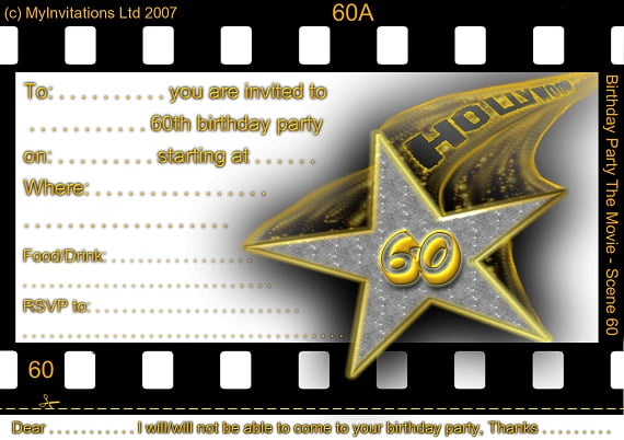 free printable scene 60th birthday invitations
