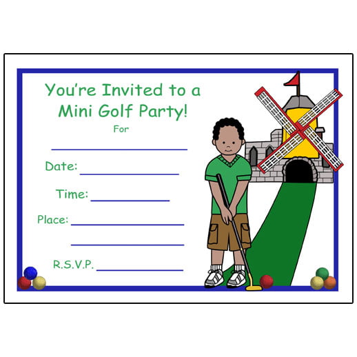 Golf Birthday Invitations FREE Printable Birthday Invitation 