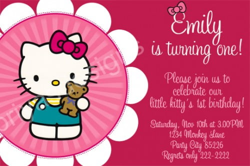 Hello Kitty Birthday Party Invitations Ideas Free Printable