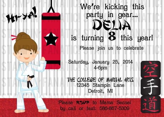 Martial Arts Birthday Invitations Ideas Bagvania FREE Printable martial-arts-birthday-invitations-ideas-bagvania-free-printable