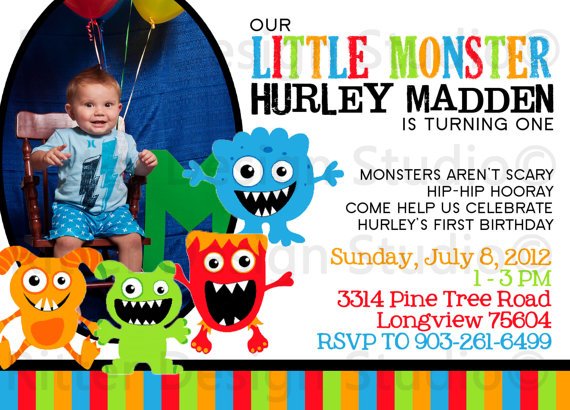 monster birthday party invitations printable