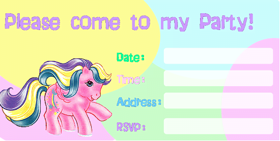 pony birthday invitations ideas free printable