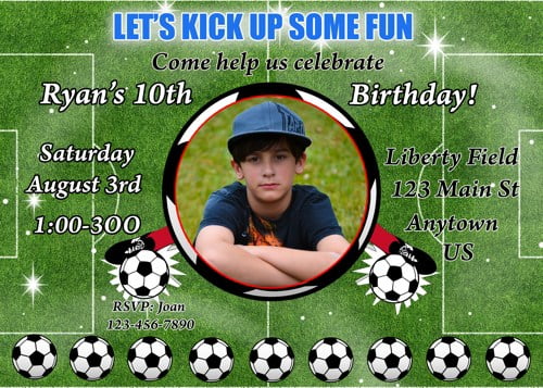 soccer birthday invitations boys