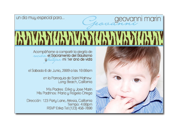 spanish first birthday invitations