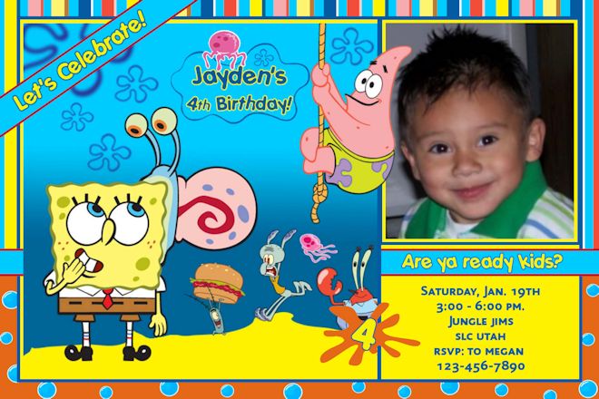 Spongebob Birthday Invitations Ideas Bagvania FREE Printable spongebob-birthday-invitations-ideas-bagvania-free-printable