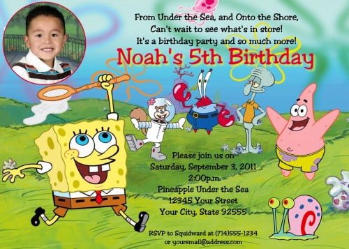 Spongebob Birthday Invitations Ideas - Bagvania FREE Printable ...