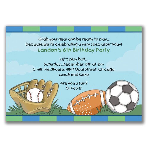 Sports Themed Baby Shower Invitation Templates