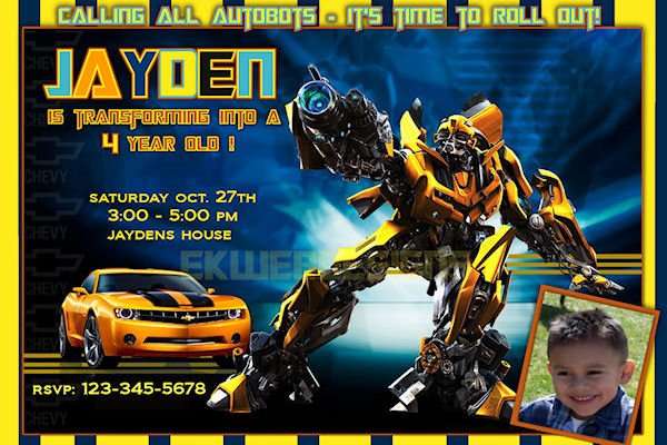 Transformers Birthday Invitations Free Printable Birthday Invitation Templates Bagvania