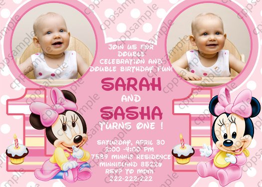 Twin Birthday Invitations Free Printable Birthday Invitation Templates Bagvania