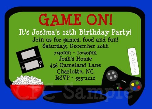 Instant Download Boys Birthday Invitation Video Game Birthday Party Invitation Gaming Invite Boys Sleepover Printable Template