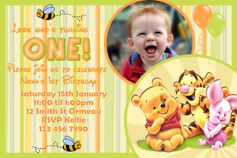 winnie the pooh birthday invitations templates