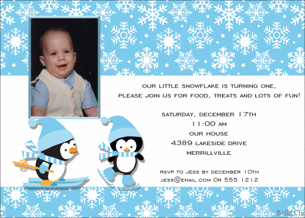 winter birthday invitations boy