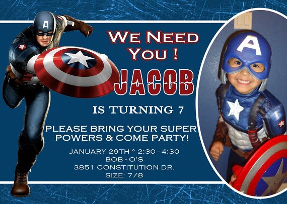 Captain America Birthday Party Invitation Ideas Free Printable Birthday Invitation Templates Bagvania