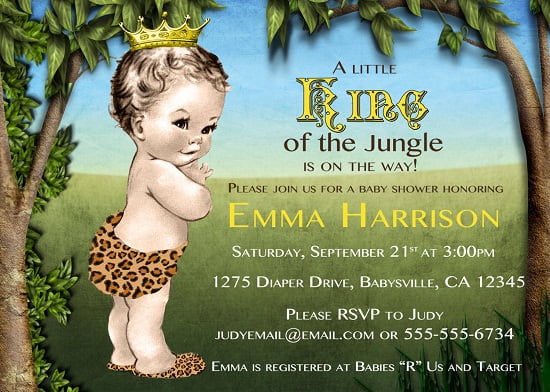 Tarzan Birthday Party Invitation Ideas for girl