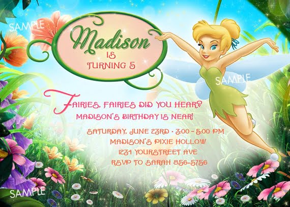 Tinkerbell Birthday Invitation Templates 5