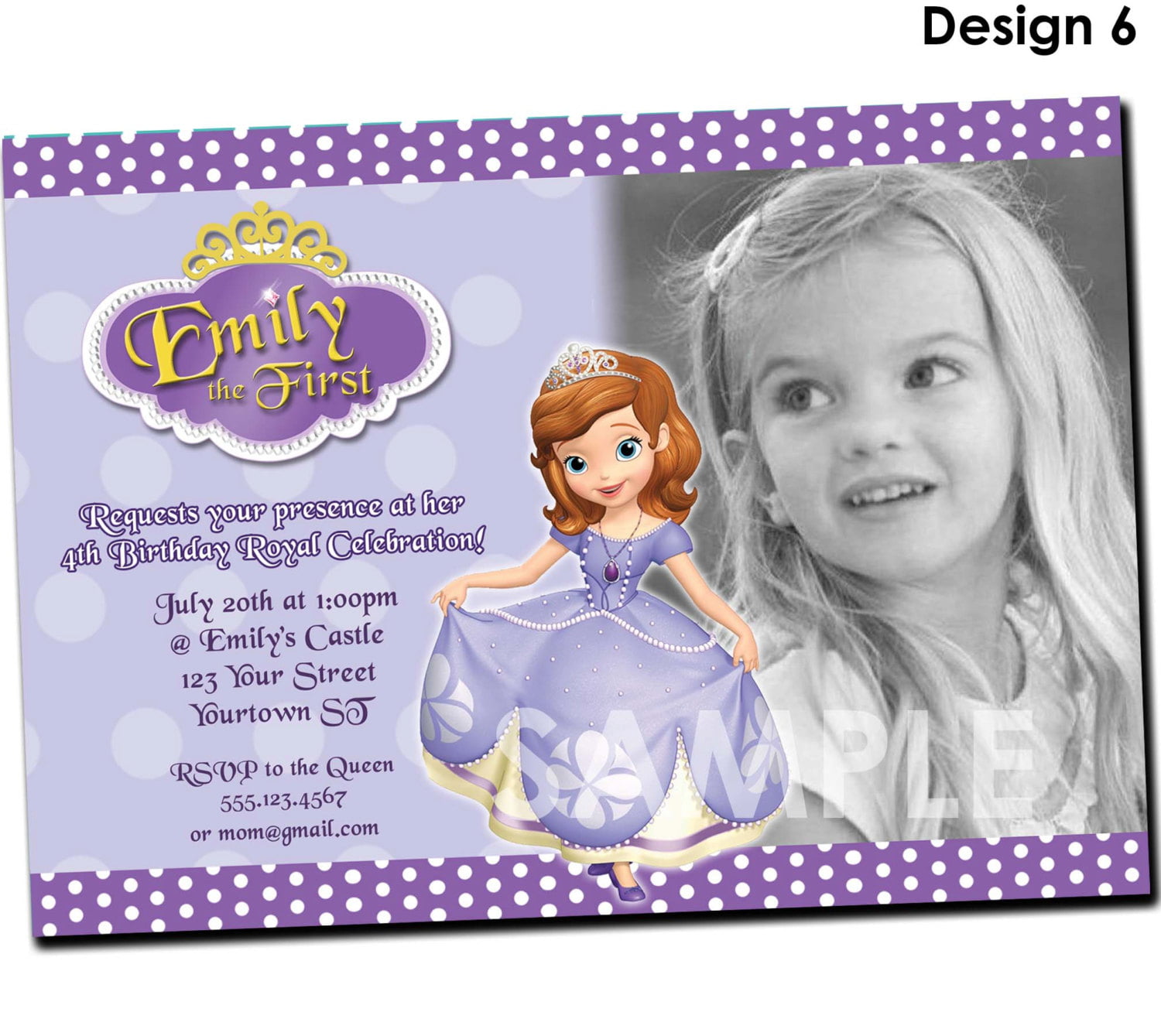 Princess Sofia Birthday Invitations Ideas - Bagvania FREE Printable Invitation Template