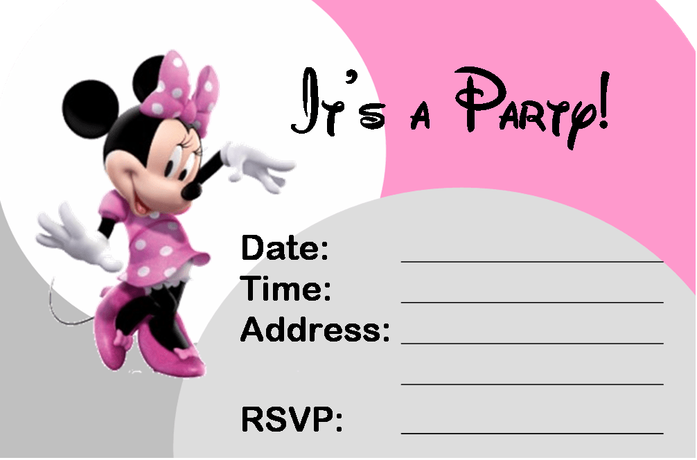 Free Minnie Mouse Birthday Invitation Templates