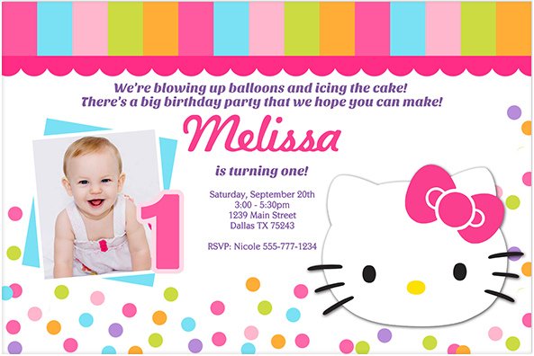 Hello Kitty Birthday Invitation Ideas | FREE Printable Birthday Invitation  Templates - Bagvania