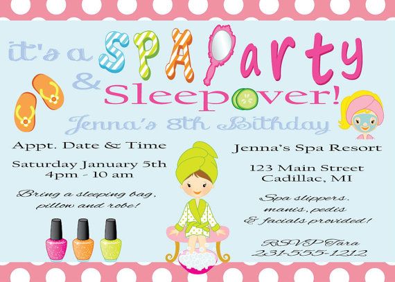 Spa Party Invite Template from www.bagvania.com