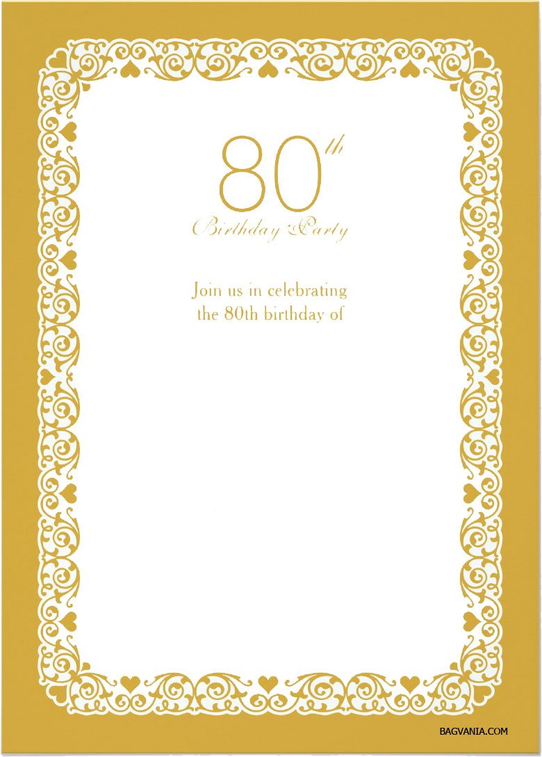 FREE Printable 80 birthday invitations Templates FREE FREE Printable 80 birthday invitations Templates FREE