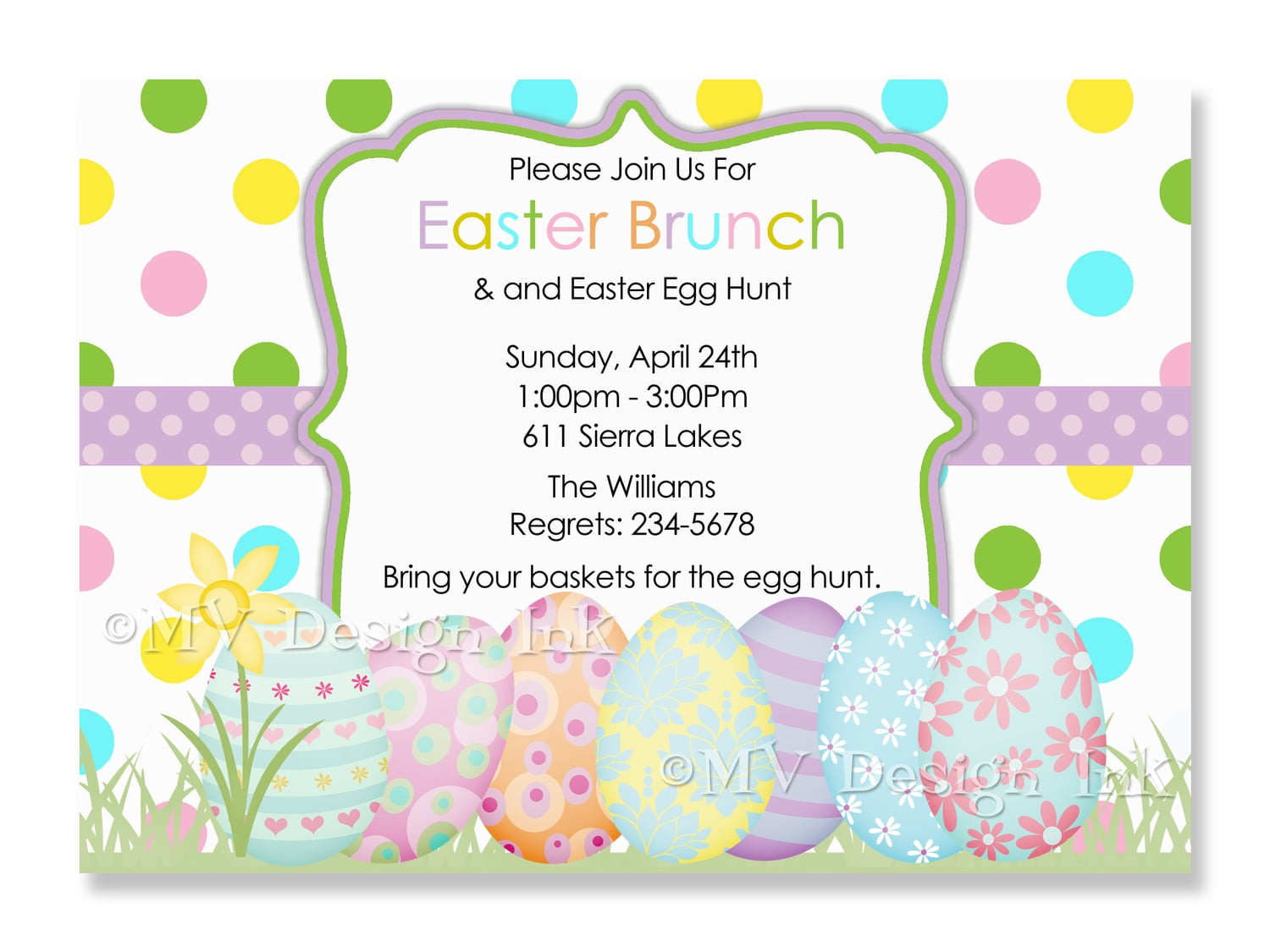 Easter Birthday Invitations Egg Hunt Easter Party
