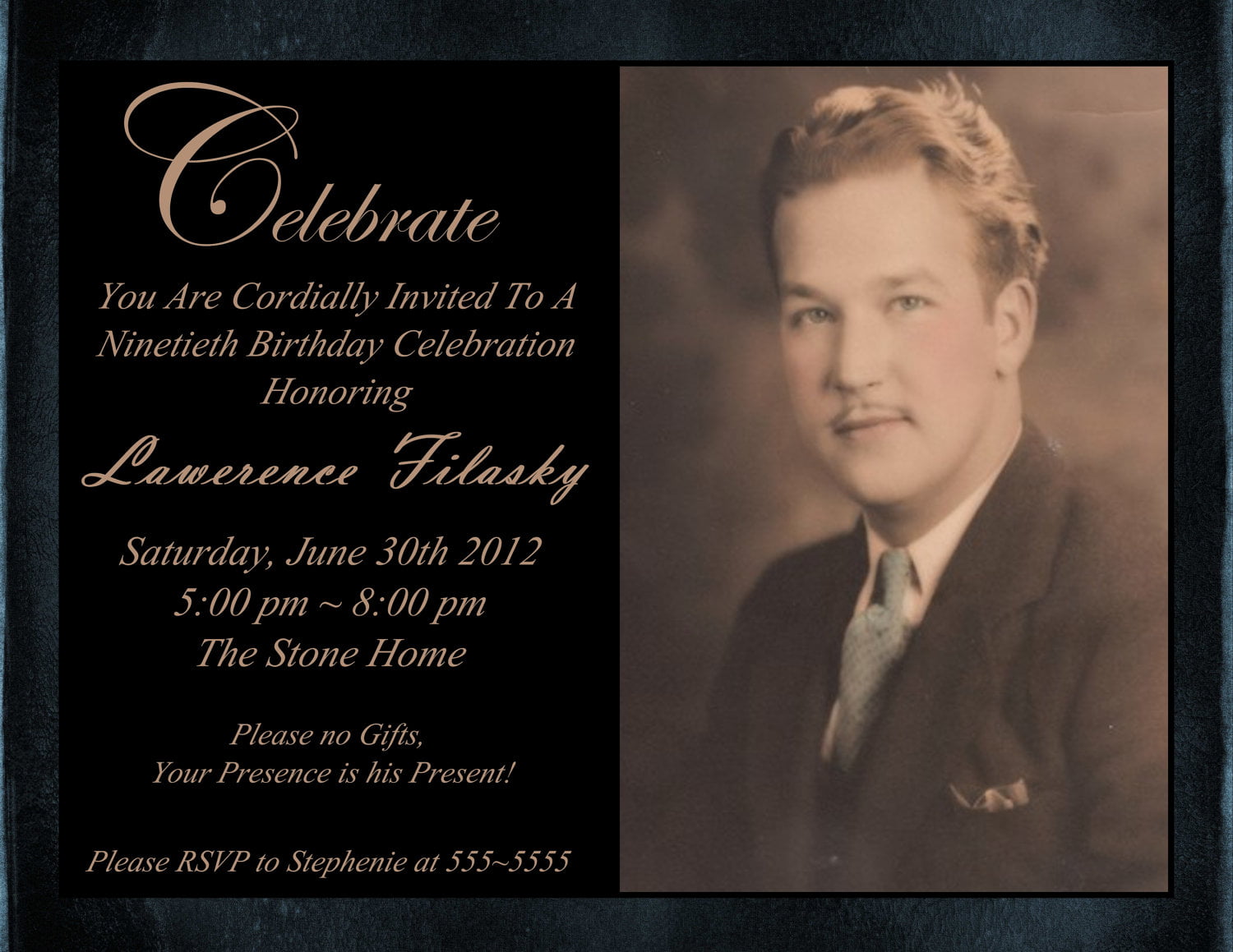 90th Birthday Invitation Wording | FREE Printable Birthday Invitation Templates - Bagvania 90th Birthday Invitation Wording | FREE Printable Birthday Invitation Templates - Bagvania
