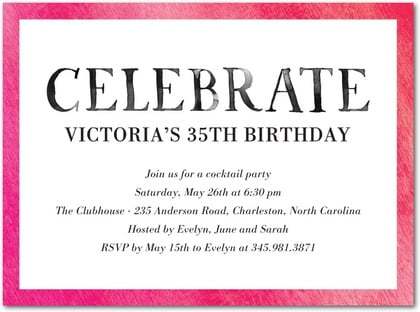 adult birthday party invitation wording
