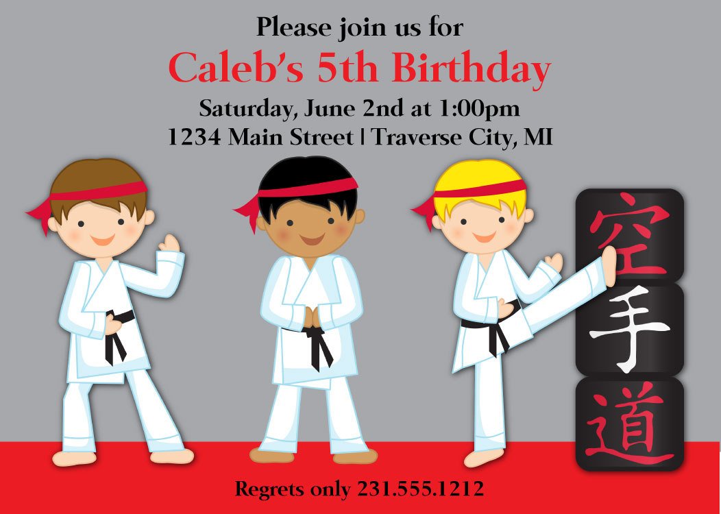 karate birthday invitations for kids | free printable birthday