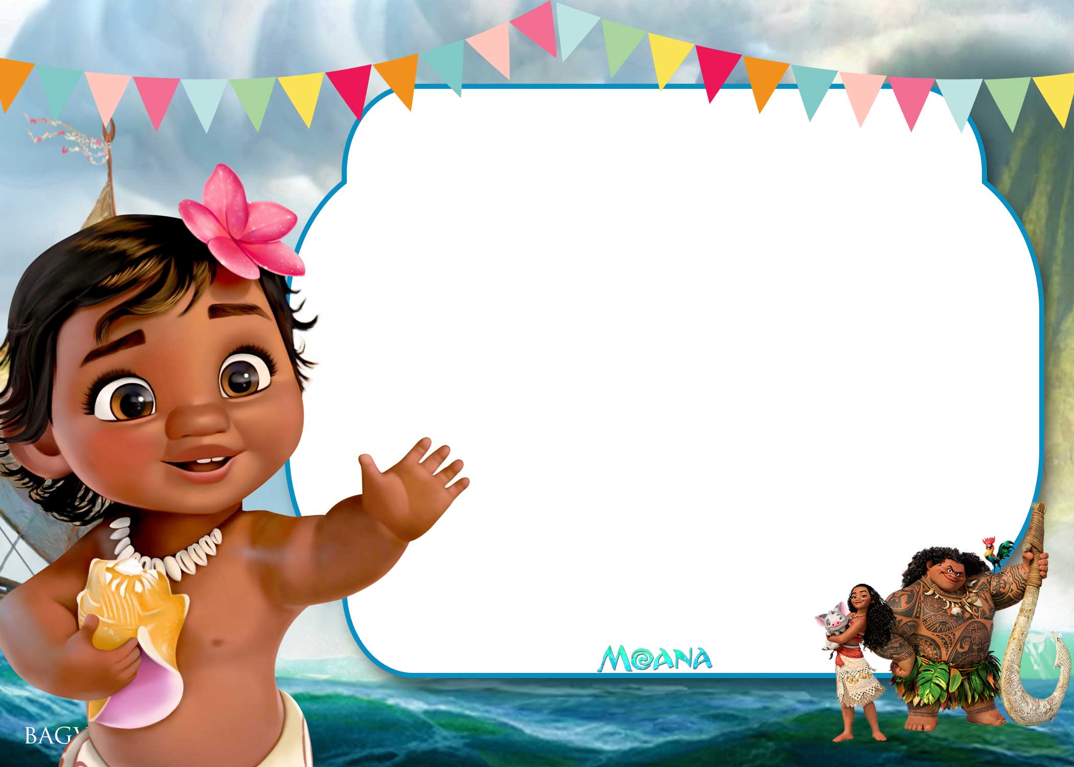 FREE Printable Moana 1st Invitation Template Bagvania FREE Printable free-printable-moana-1st-invitation-template-bagvania-free-printable