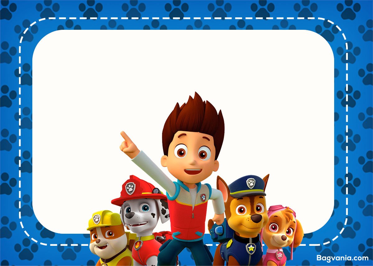 FREE Paw Patrol Invitation Template