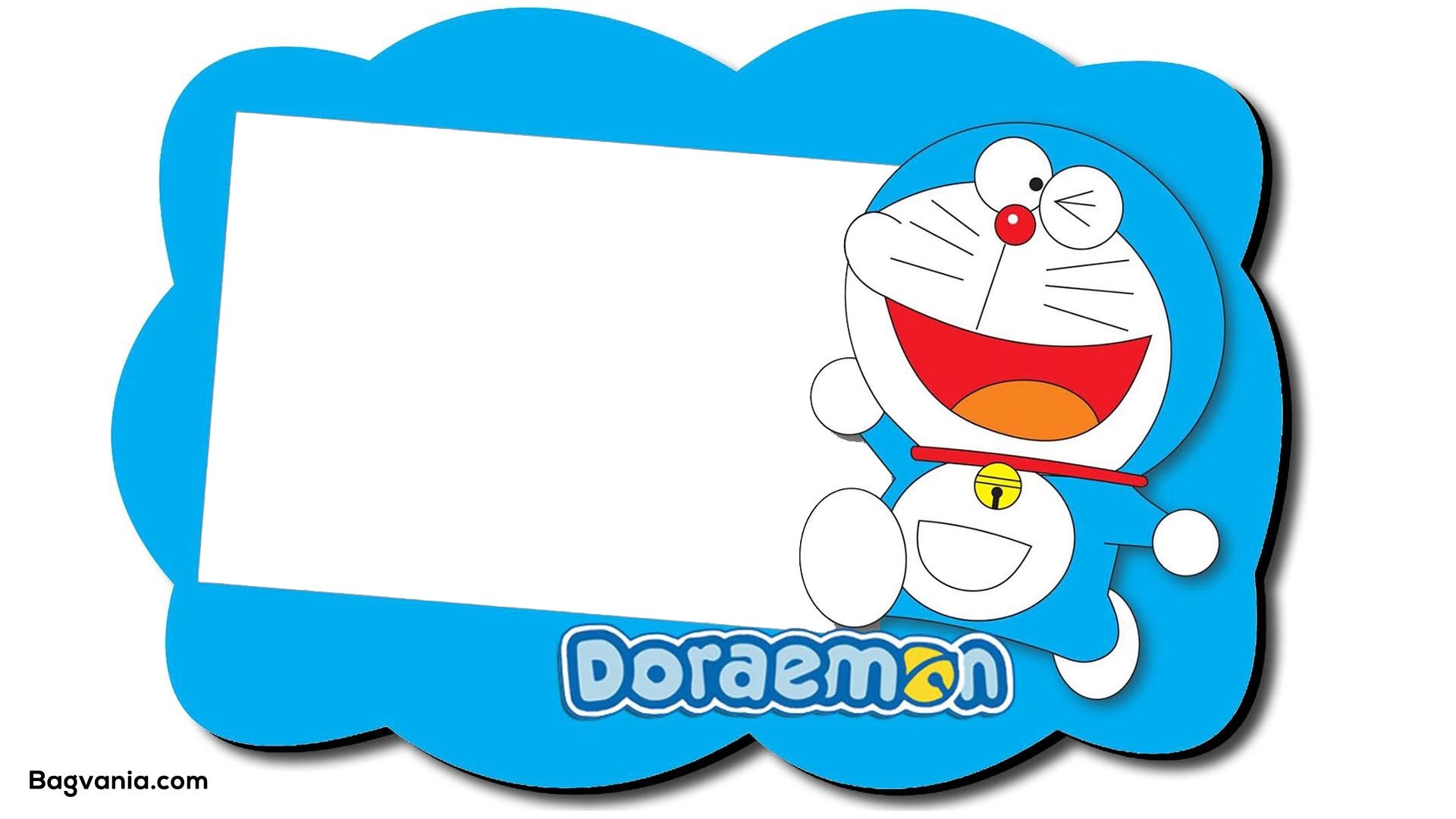 FREE Printable Doraemon Birthday invitation Cloud version