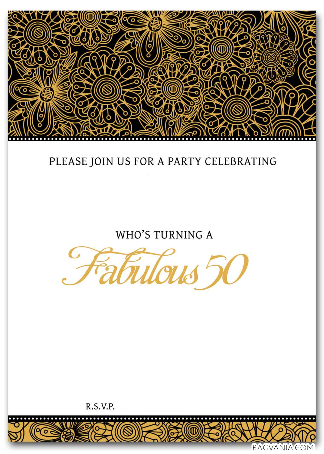 50th Birthday Invitation Wording | FREE Printable Birthday Invitation  Templates - Bagvania