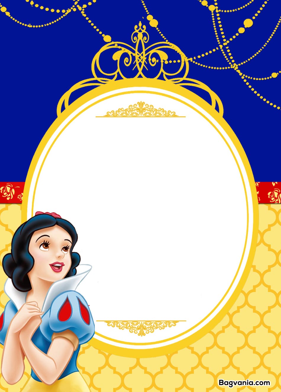 Free Printable Snow White Birthday Invitations Bagvania FREE