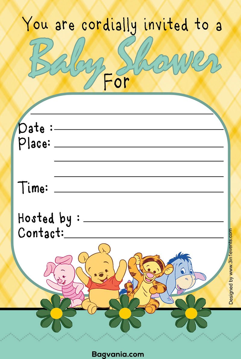 Free Printable Winnie The Pooh Birthday Invitation Wording Bagvania