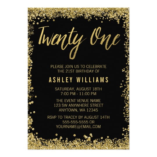 What To Write On A 21st Birthday Invitation