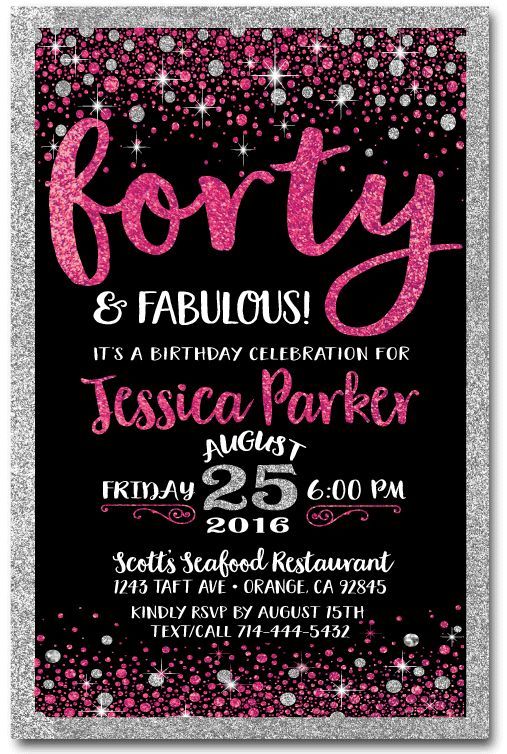 40Th Birthday Invitations Examples 4