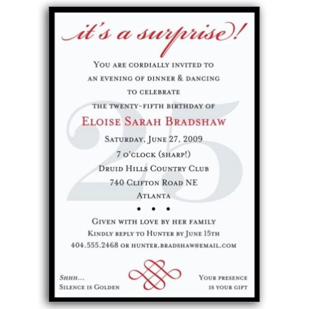 25th Surprise Birthday Party Invitations Bagvania FREE Printable 25th-birthday-party-invitation-pink-25th-toast-5-25-square